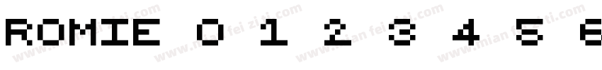 romie 0 1 2 3 4 5 6 7 8 9字体转换